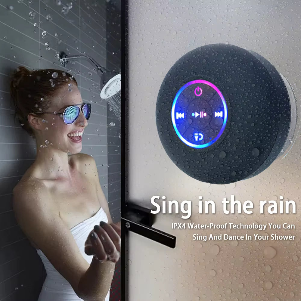 Wireless Waterproof Bluetooth Speaker W/ Suction Cup - Music Anywhere, Anytime