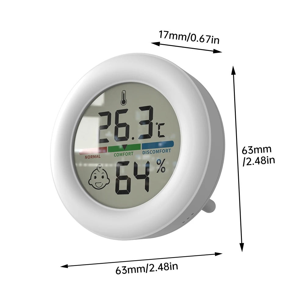 Digital Thermometer & Humidity Monitor - Clear, Accurate Comfort Tracking