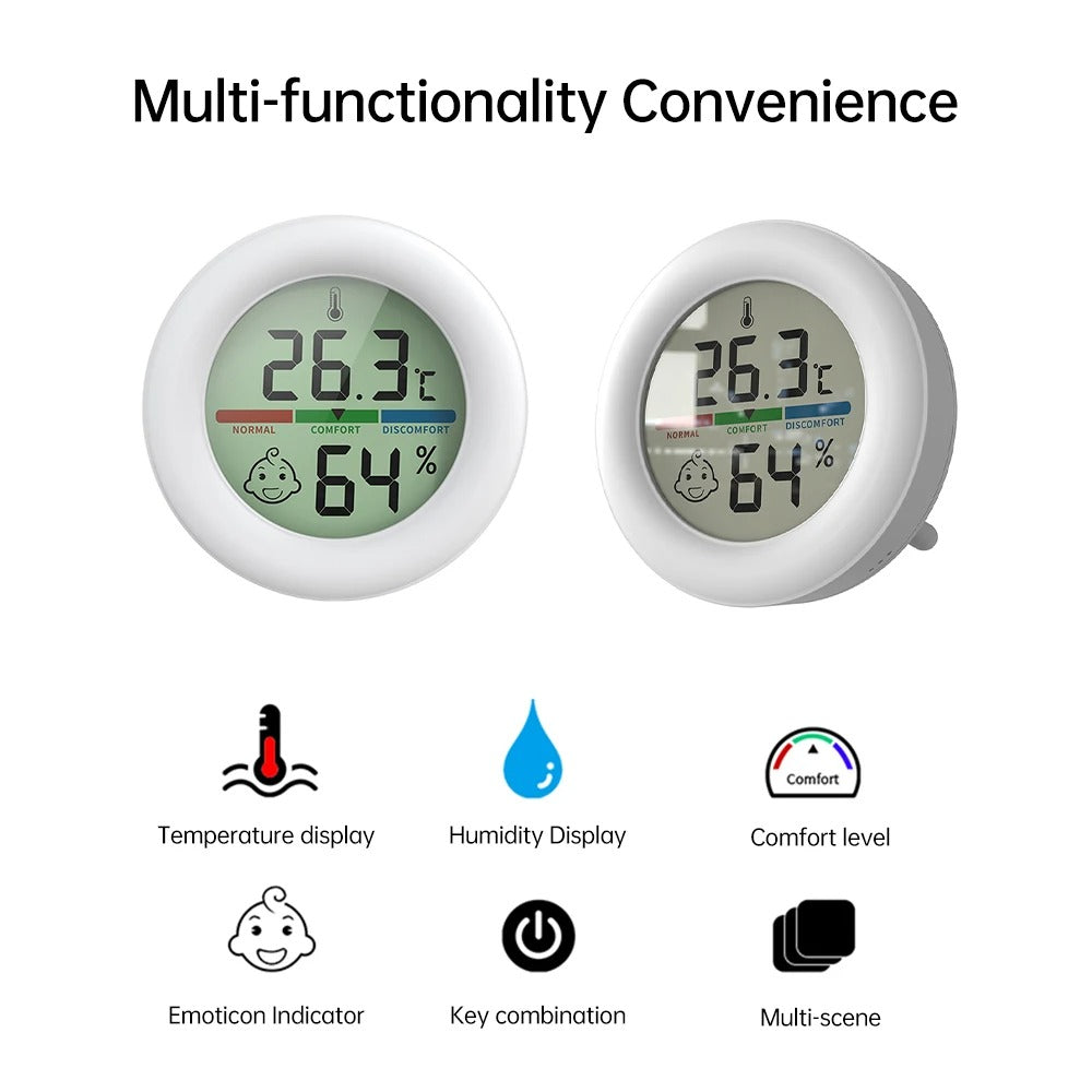 Digital Thermometer & Humidity Monitor - Clear, Accurate Comfort Tracking