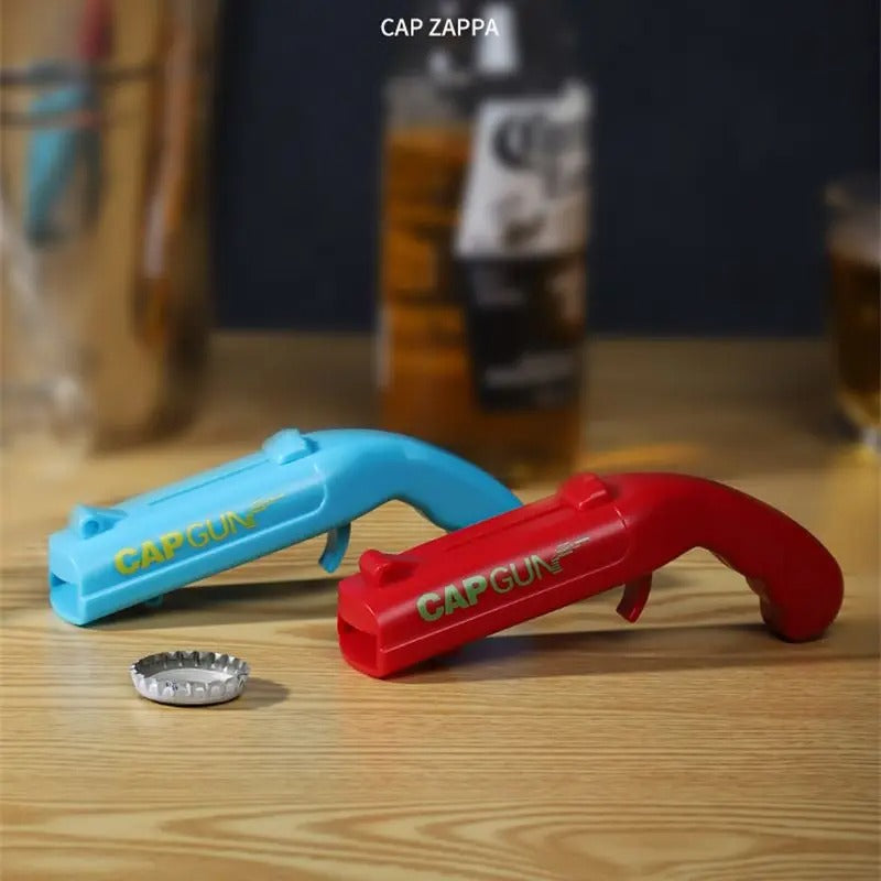Beer Bottle Opener / Cap Gun - Pop, Aim & Launch