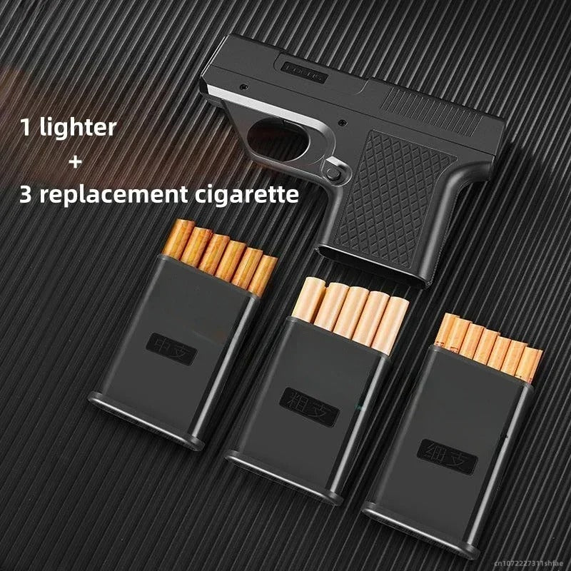 Gun Cigarette holder W/ Butane Gas Lighter
