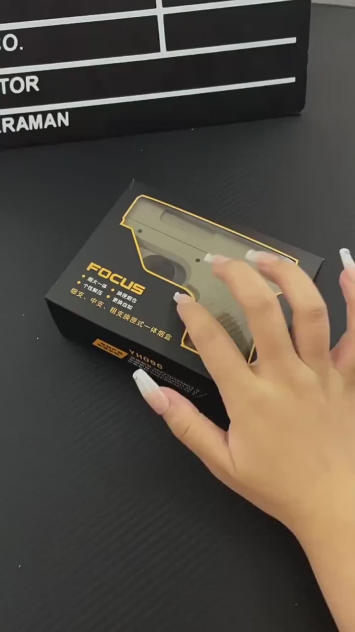 Gun Cigarette holder W/ Butane Gas Lighter